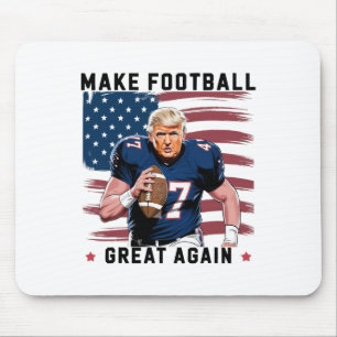 Make American Footll Great Again Trump Usa Flag Mouse Pad