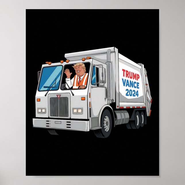 Make American Garbage Great Again Trump 2024 Garba Poster (Front)