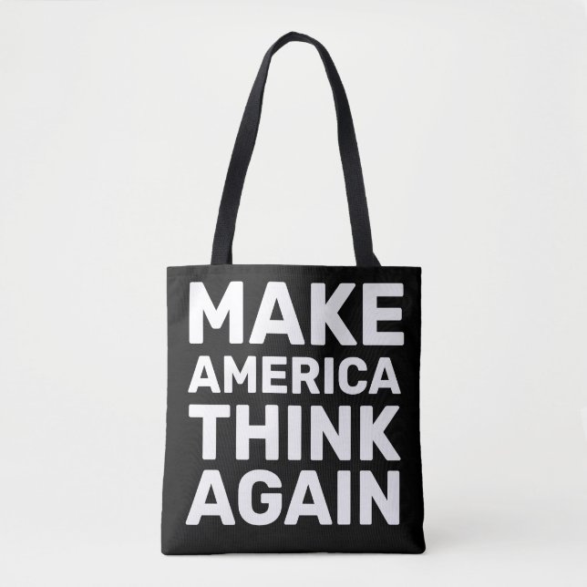 Make American Think Again Hands Off Movement Gear Tote Bag (Front)