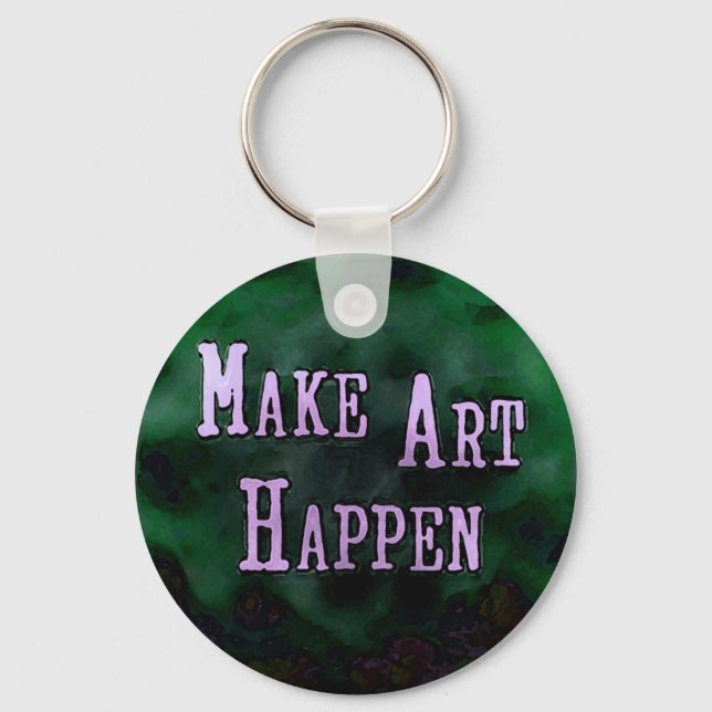 Make Art Happen Key Ring (Front)