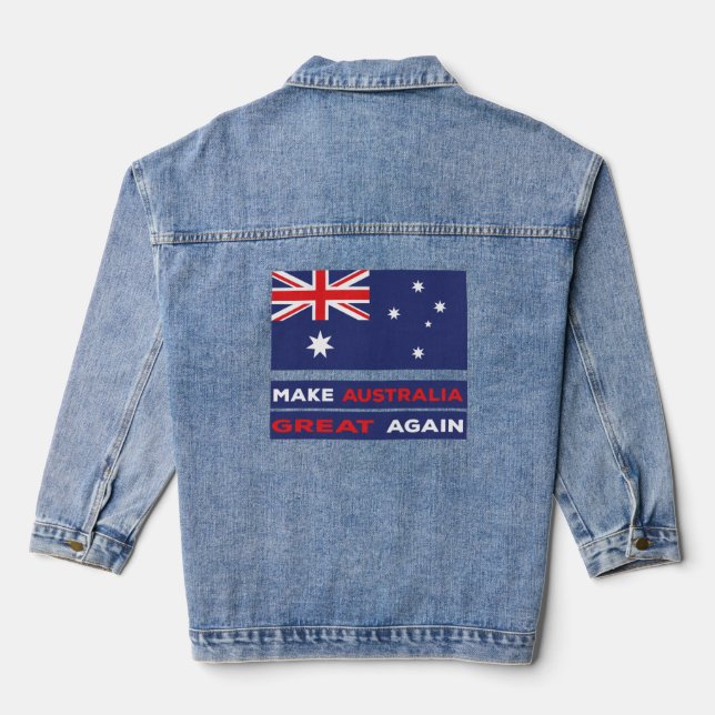 Make Australia Great Again Denim Jacket (Back)
