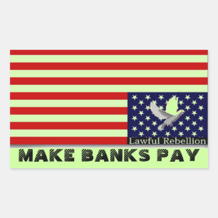 Make Banks Pay Rectangular Sticker