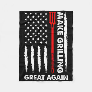 Make Barbecuing Great 4th July Fun Bbq Pitmaster Fleece Blanket