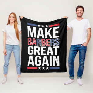 Make Barbers Great Again Barbers For Trump 2024 Fleece Blanket