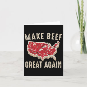 Make Beef Great Again Funny Bbq America Card