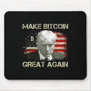 Make Bitcoin Great Again Funny Maga Pro Trump 1 Mouse Pad