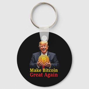 Make Bitcoin Great Again Trump Bitcoin Crypto Futu Key Ring