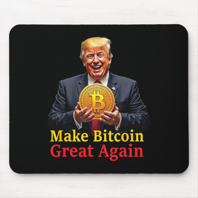 Make Bitcoin Great Again Trump Bitcoin Crypto Futu Mouse Pad (Front)