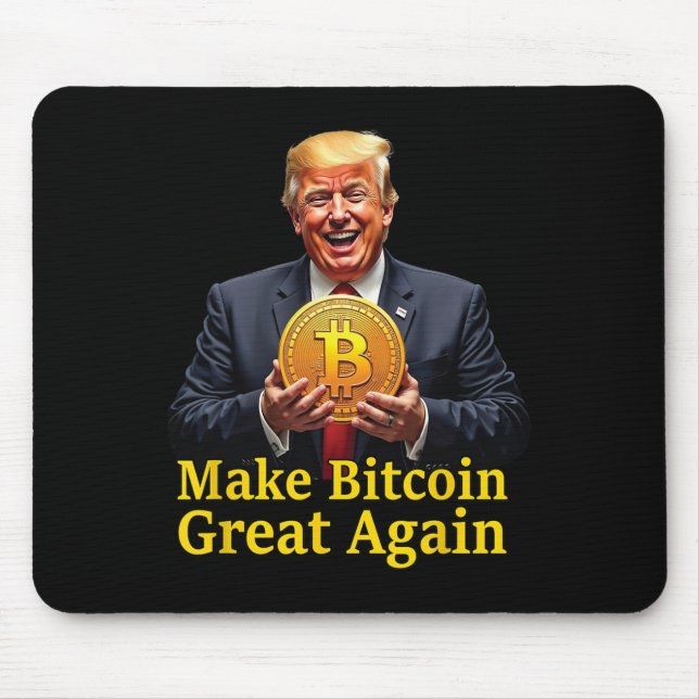 Make Bitcoin Great Again Trump Bitcoin Crypto Futu Mouse Pad (Front)