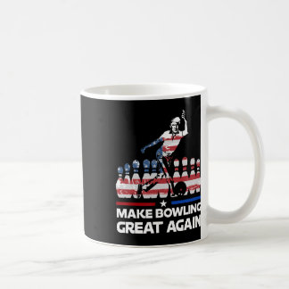 Make Bowling Great Again Funny Trump Us Flag Bowli Coffee Mug