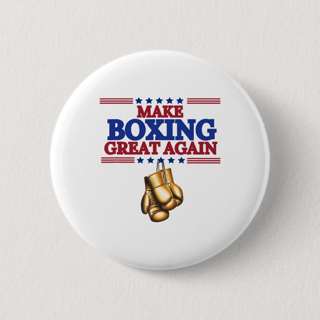 Make Boxing Great Again  6 Cm Round Badge (Front)