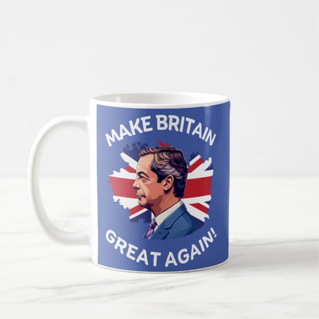 Make Britain Great Again Nigel Farage Coffee Mug (Left)