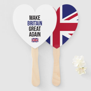 Make Britain Great Again UK First Flag Brexit Hand Fan