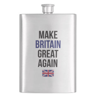 Make Britain Great Again UK First Flag Brexit Hip Flask