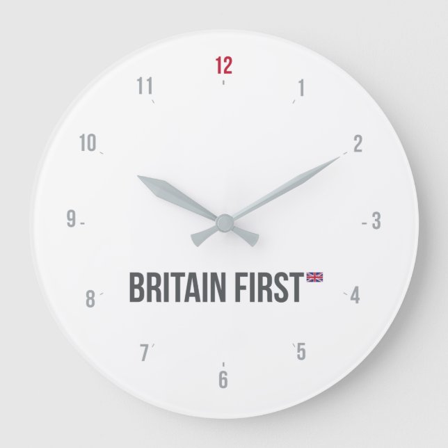 Make Britain Great Again UK First Flag Brexit Large Clock (Front)