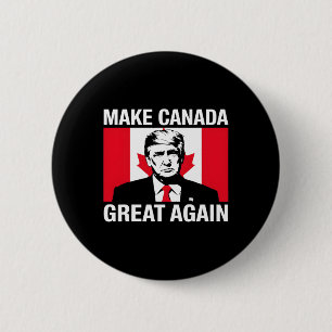 Make Canada Great Again Funny Trump Canadian Flag  6 Cm Round Badge