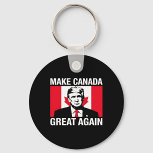 Make Canada Great Again Funny Trump Canadian Flag  Key Ring
