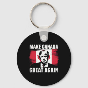 Make Canada Great Again Funny Trump Canadian Flag Key Ring