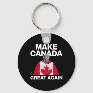 Make Canada Great Again Funny Trump Canadian Flag Key Ring