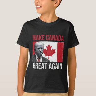 Make Canada Great Again Funny Trump Canadian Flag T-Shirt