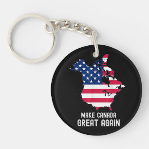 Make Canada Great Again USA 51st State Key Ring