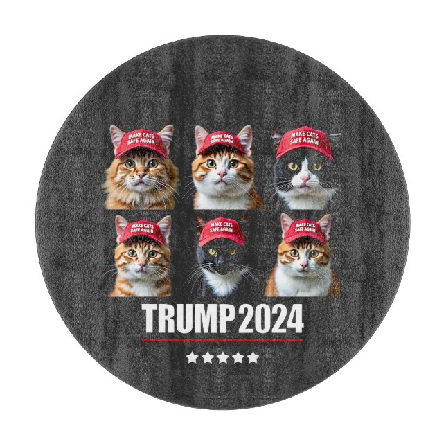 Make Cats Safe Again Maga Trump Election Cutting Board (Front)