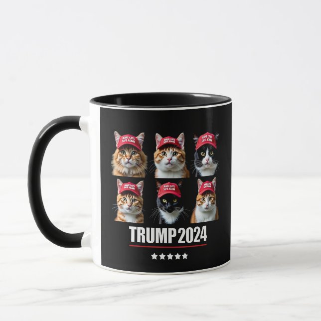 Make Cats Safe Again Maga Trump Election Mug (Left)