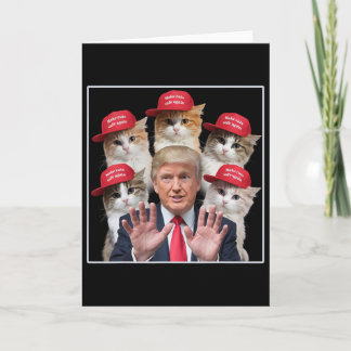 Make Cats Safe Again Trump 2024 Red Hat Make Pets  Card