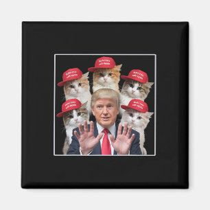 Make Cats Safe Again Trump 2024 Red Hat Make Pets Magnet