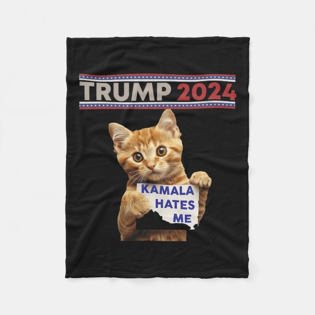 Make Cats Safe Again Trump Cats For Trump  Fleece Blanket (Front)