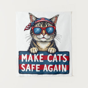 Make Cats Safe Again Trump Election Vote Tapestry