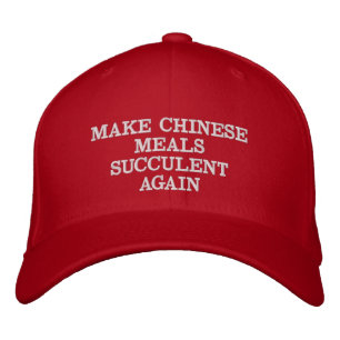 MAKE CHINESE MEALS SUCCULENT AGAIN EMBROIDERED HAT