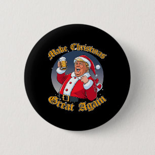 Make Christmas Great Again 2024 Trump Funny Trump  6 Cm Round Badge