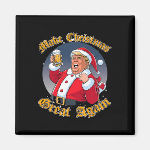 Make Christmas Great Again 2024 Trump Funny Trump  Magnet