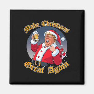Make Christmas Great Again 2024 Trump Funny Trump Magnet