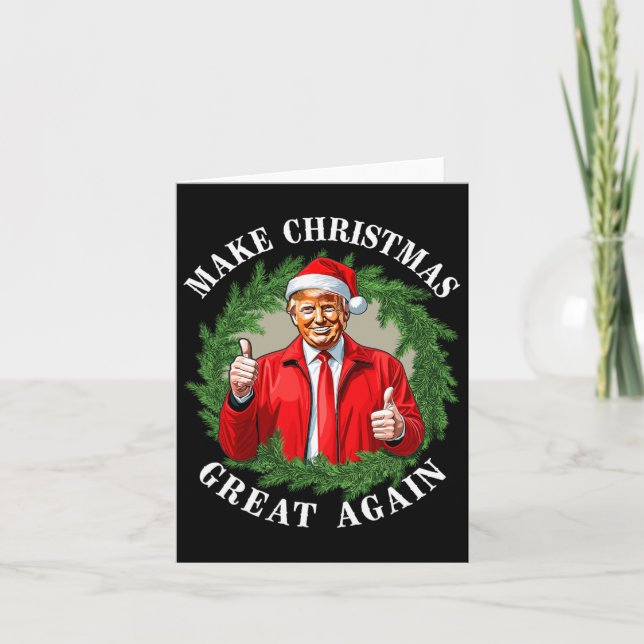 Make Christmas Great Again Donald Trump Mega 1  Card (Front)