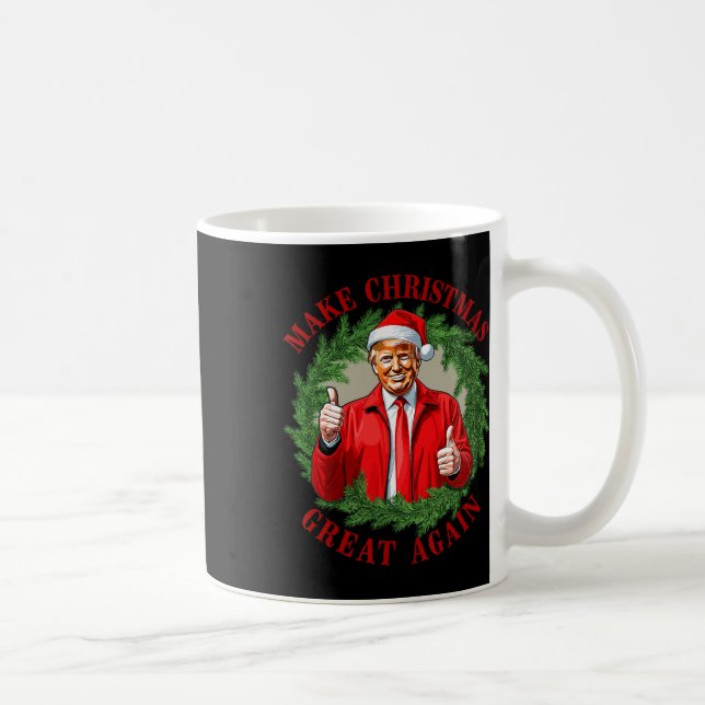 Make Christmas Great Again Donald Trump Mega 1  Coffee Mug (Right)