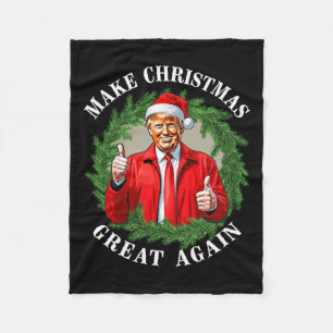 Make Christmas Great Again Donald Trump Mega Fleece Blanket