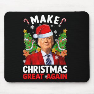 Make Christmas Great Again Funny Donald Trump Sant Mouse Pad