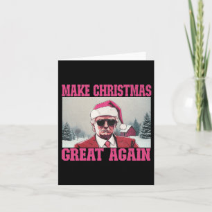 Make Christmas Great Again Funny Santa Claus Trump Card