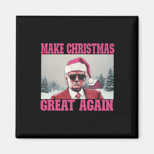Make Christmas Great Again Funny Santa Claus Trump Magnet