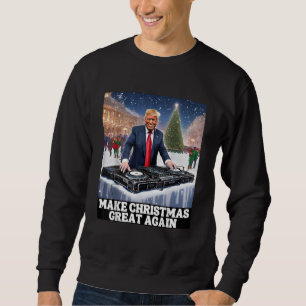 Make Christmas Great Again Funny Santa Hat Trump Sweatshirt