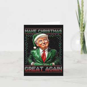 Make Christmas Great Again Funny Santa Trump 2024  Card