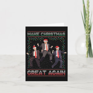 Make Christmas Great Again Funny Santa Trump 2024  Card
