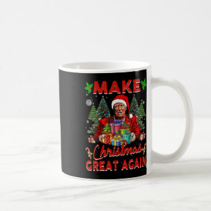 Make Christmas Great Again Funny Santa Trump 2024  Coffee Mug