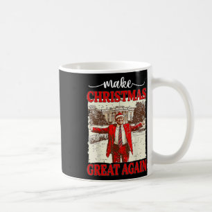 Make Christmas Great Again Funny Santa Trump 2024 Coffee Mug