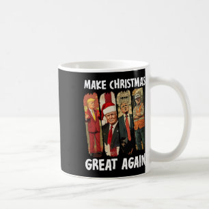 Make Christmas Great Again Funny Santa Trump 2024  Coffee Mug
