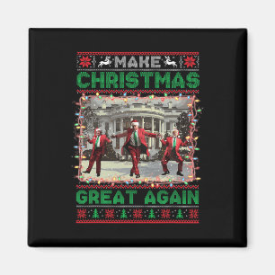 Make Christmas Great Again Funny Santa Trump 2024  Magnet