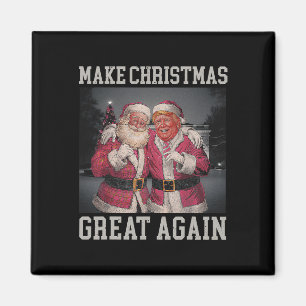 Make Christmas Great Again Funny Santa Trump 2024 Magnet