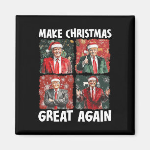 Make Christmas Great Again Funny Santa Trump 2024  Magnet